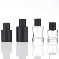Flacon pulvérisateur de parfum en verre vide, cylindrique, dégradé bleu, 20ml, 30ml, 50ml, 100ml, avec pompe personnalisée, coloré, de luxe, avec boîte d'emballage
