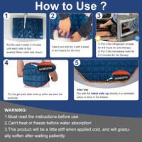 World-bio Knee Ice Pack Wrap Pack de glace froide pour la thérapie du genou Ice Gel Brace pour le soulagement de la douleur arthritique du genou