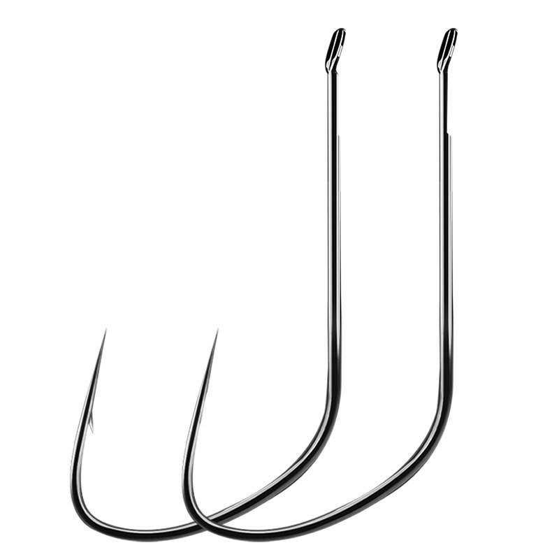 Silvery 110C Alloy Steel Loose Non Barbed Thin Titanium Alloy Crucian Carp  Fishing Hooks Fishhooks with Prickly
