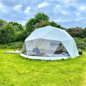 Campeggio Geo Dome casa grande cupola geodetica Kit tende Glamping giardino vetro Pvc Igloo Dome House in vendita