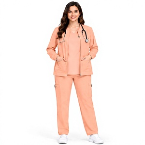Blouse de laboratoire professionnelle ivoire pour chirurgien, unisexe, respirante, en coton et polyester, uniforme clinique à manches longues, uniforme médical, vente en gros - Product Image 1