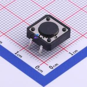 TS-1103-4316 Tactile Switch Through hole Component THT-4P,12x12mm Switch Single Pole Single Throw Round Button 1.6N Through Hole - Product Image 1