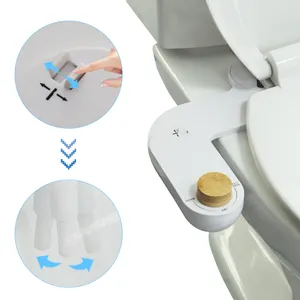 Ultra Slim Kaltwasser-Toiletten-Bidet Befestigen Sie die nicht elektrische Düse. Selbst reinigendes Süßwassers prüh gerät WC-Bidet-Toiletten aufsatz