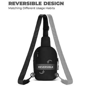 Özel su geçirmez asma sırt çantası omuz sapan omuz çantası erkekler seyahat yürüyüş sırt çantası kemer kalça göğüs erkekler için Crossbody çanta - Product Image 5