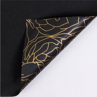 Stok Tersedia Pola Indah Hitam Kertas Pembungkus Bunga Kertas Pembungkus Buket