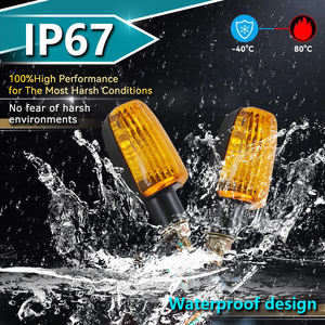 ไฟเลี้ยวหน้ารถมอเตอร์ไซค์แบบ LED ขายส่ง ไฟท้ายสีเหลืองอำพัน ระบบไฟกันน้ำ อุปกรณ์เสริม - Product Image 3