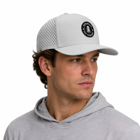 Casquette de baseball, golf et pêche personnalisée en caoutchouc découpée au laser, perforée, à séchage rapide, pour hommes et femmes, vente en gros