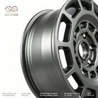Jantes tout-terrain 18 pouces 6x139.7 Gris mat 12 trous à déport pour Toyota Land Cruiser