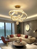 Lustre LED sur mesure en cristal de grande taille pour salon, hall d'hôtel, banquet, style moderne, décoration de luxe