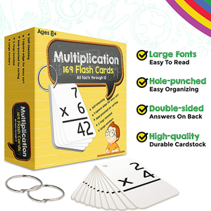 Tarjetas de aprendizaje de multiplicación para niños, tarjetas Flash personalizadas de alta calidad, educativas, gran oferta - Product Image 3