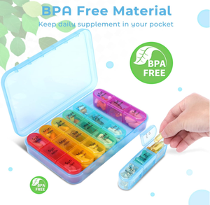 Caja de Pastillas Portátil A370, Organizador de Pastillas para 3 Tomas Diarias, Estuche Semanal para 7 Días, Organizador de Medicamentos, Gran Venta en AMZ - Product Image 6