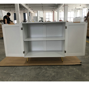 Nuovo Mobile Credenza in Rattan a 2 Ripiani, Stile Pannello in <span class=keywords><strong>Legno</strong></span> <span class=keywords><strong>Naturale</strong></span>, <span class=keywords><strong>Arredamento</strong></span> per Sala di Stoccaggio - Product Image 2