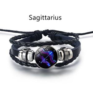 <span class=keywords><strong>Horoscope</strong></span> Tressé Corde En Cuir Bracelet Lumineux Bijoux Lueur <span class=keywords><strong>Dans</strong></span> Le Noir Astrologie Chinois 12 Signe Du Zodiaque Bracelets - Product Image 5