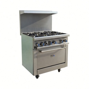 เตาแก๊สสเตนเลส10หัวพร้อมเตาอบอุปกรณ์ครัวเชิงพาณิชย์ - Product Image 4