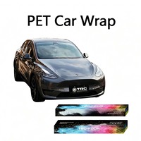 Vinilo Autoadhesivo para Envoltura de Autos PET, Película de Cambio de Color para Decoración de Carrocería, Venta al Por Mayor de Fábrica