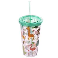Asterix 500ml tasse réutilisable à Double paroi avec paille et couvercle