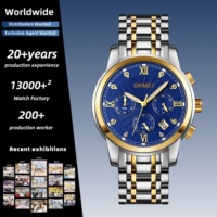 Montre-bracelet chronographe élégante SKMEI 1904 pour professionnels de bureau avec fonction date, grande expédition pour les détaillants