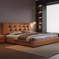 Lit rembourré moderne de luxe, taille king ou queen, avec cadre en bois et rangement extensible, pour chambre à coucher ou appartement d'hôtel, vente en gros