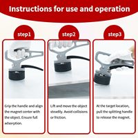 Outil de levage magnétique puissant en néodyme avec poignée à dégagement rapide, aimant portable de 150 lb pour la soudure et la découpe laser