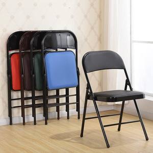 Endüstriyel stil takviyeli çelik boru 2 inç kalın yastık ağır katlanır sandalye - Product Image 3