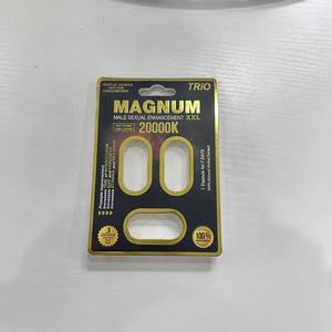Magnum Platinum 2000K Capsule XXL pour l'amélioration sexuelle masculine, emballage vide personnalisé en blister, impression offset PVC - Product Image 2