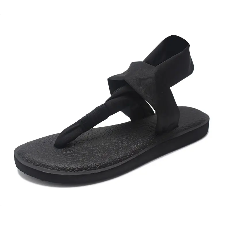 Sapatos de estilo Sling Wrap para mulheres, sapatilhas de ioga em branco para mulheres, sandálias de ioga, tecido de algodão preto e neoprene, design de alta qualidade