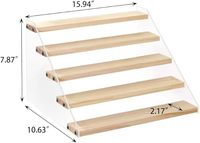 Présentoir acrylique en bois à 5 niveaux personnalisé, présentoirs transparents pour collection