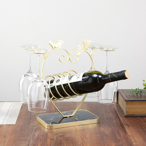 Mueble para el Hogar, Estante para Copas de Vino y Gabinete con Soporte para Botellas de Vino Invertidas, Exhibidor de Lujo - Product Image 3