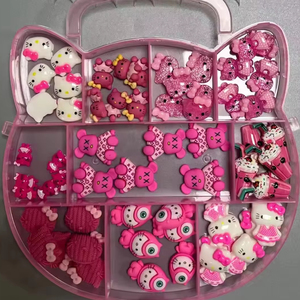 60 Stks/doos Kawaii Roze Annie Kitty Cartoon Hars Platte Achterkant Rommel Telefoonhoesje Ipadcase Lange Nail Art Decoratie Charmes Diy Ambachten - Product Image 1