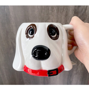 แก้ว3D ลายโดโลไมต์ทำมือรูปสุนัขแก้วมักทำจากเซรามิกรูปสุนัขแก้วกาแฟ - Product Image 2