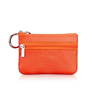 Boshiho Zipper <b>Coin</b> <b>Pouch</b> Genuine Leather Card Holder Customized <b>Coin</b> Wallet - Product Image 1