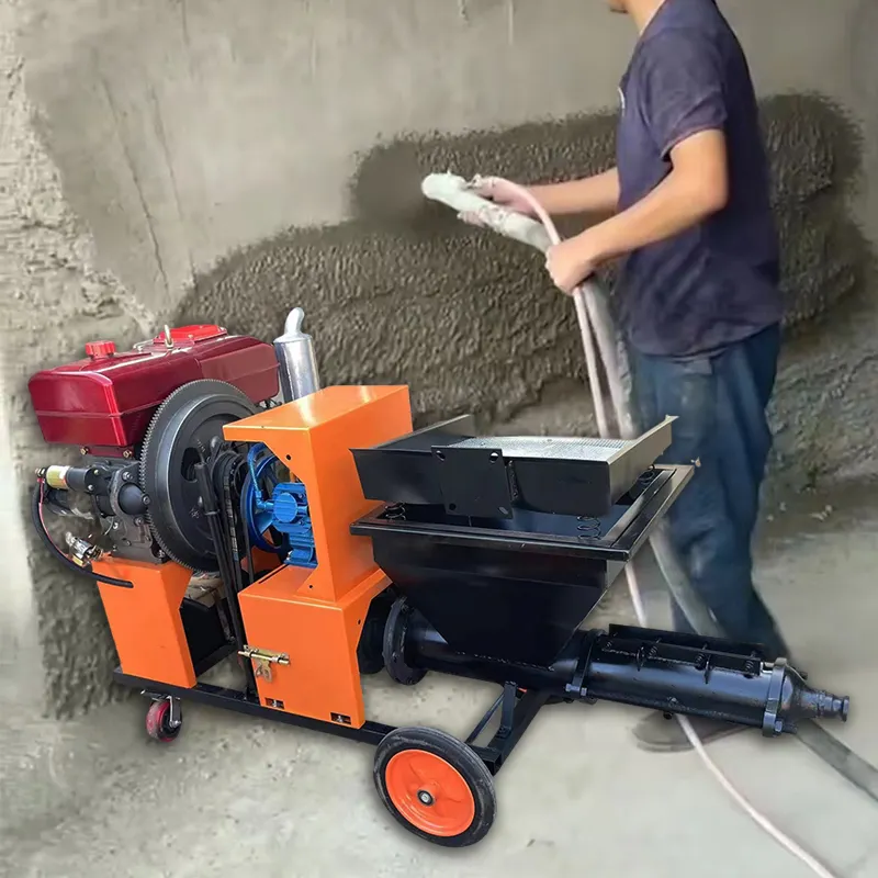 concrete mortar injection machine automatic mortar gypsum wall plaster machine mortar spray machines