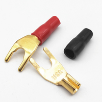Connecteur audio plaqué or en forme de U pour borne de liaison, adaptateur jack banane