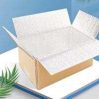 Caja Térmica Aislada Lista para Enviar, Caja de Papel con Revestimiento de Papel de Aluminio para Entrega de Fruta Fresca