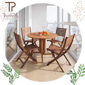 High Quality Durable Solid Wood LEO <b>Set</b> Contemporary Design Customizable Sizes <b>Restaurant</b> <b>Sets</b> Coffee Shop Hotel Garden Use - Product Image 6