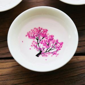 Taza mágica de Sakura con cambio de Color a temperatura fría, exhibición de flores, taza de Sake, taza de té de Kung Fu de cerámica, tazón de té - Product Image 2