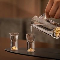RORO ensemble de 10 pièces verre doré cristal vin bière claret gobelet ensemble avec boîte-cadeau en cuir paquet pour cadeaux d'amis d'affaires