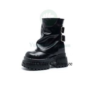 Botas de Mujer con Tacón Alto y Plataforma, Estilo Moderno, con Abertura en la Parte Superior - Product Image 2
