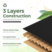 Paquet de 20 boîtes en carton noires personnalisées, boîtes d'expédition pour petites entreprises, boîtes d'emballage en carton ondulé