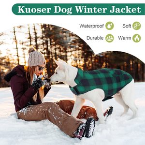 Chaleco cálido Reversible a cuadros de estilo británico para perros, chaqueta a prueba de viento para mascotas hecha de algodón para primavera invierno, abrigo acogedor para perros de clima frío - Product Image 6