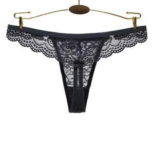 Tanga <span class=keywords><strong>de</strong></span> Encaje Sexy Barata para Mujer, Lencería Bordada <span class=keywords><strong>de</strong></span> Bajo Precio, Tanga Hueca con Espalda en T, Ropa Interior Femenina Exótica al por Mayor - Product Image 6