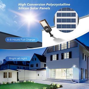 Lampe solaire murale à haute luminosité à prix avantageux, avec batterie, télécommande, indice de protection IP65, pour la sécurité du jardin et des routes - Product Image 3