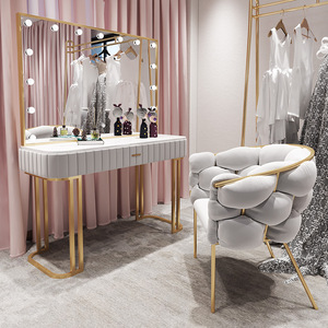Beauty Salon Makeup <b>Table</b> <b>for</b> Home Use Bedroom With Lights Mirror <b>Dressing</b> Wedding Store Nail <b>Table</b> Makeup <b>Table</b> - Product Image 2