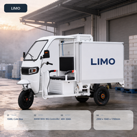 Tricycle de livraison réfrigéré de 1,5 m avec unité de réfrigération intégrée au toit pour le marché communautaire, capacité de 1500 L