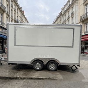 Chariot de vente alimentaire mobile, camion de hot-dogs, chariot de nourriture de rue, remorque à glaces, remorque de concession entièrement équipée, camion à pizzas - Product Image 1