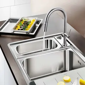 Avrupa mutfak musluk gurme mutfak musluk tek kolu ince kare mutfak lavabo musluğu
