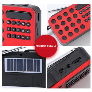 Custom Solar Charging Digital Keypad FM Radio Telescopic Antenna Outdoor Home Elderly Portable Broadcast Audio Player - Product Image 2