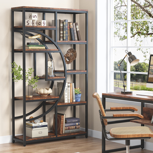 Tribesigns Industrial 5 Tier Etagere Bookcase Shelving Units Living Room Storage Rack Open <strong>Shelves</strong> <strong>Book</strong> <strong>Shelf</strong> - Product Image 2