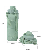 Nouveau design de tasse à eau pliable en silicone bouteille de sport de voyage pliable portable, tasse à eau télescopique pour l'extérieur