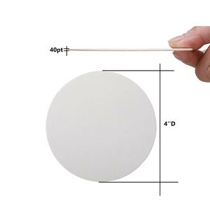 Sous-verres en carton personnalisés avec logo imprimé, sous-verres ronds en papier absorbant bon marché, sous-verres en carton pour bière, 4 pouces de diamètre, 40 points d'épaisseur - Product Image 3